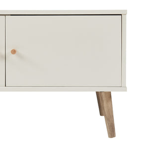 Fernsehschrank Hallevil 150x39x45 cm Hellgrau [en.casa]