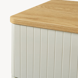 Kommode Ferrersp mit 3 Schubladen 70x60x40 cm Eicheoptik/Sandfarben [en.casa]