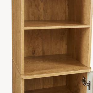 Hochschrank Ferrersp 160x42x35 cm Eicheoptik/Sandfarben [en.casa]