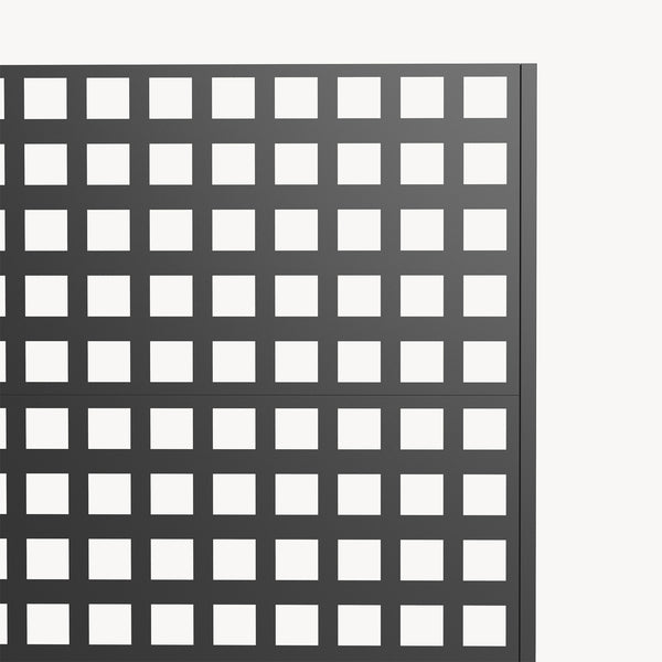 Trennwand Toma mit Blumenkasten Stahl 190x82x38 cm Schwarz [casa.pro]