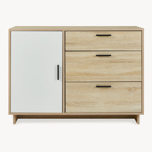 Sideboard Kenta 100x35x72 cm Sonoma-Eicheoptik/Weiß [en.casa]