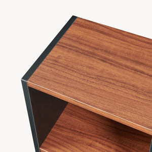 Bücherregal 'Trond' mit 3 offenen Fächern 80 x 30 x 23 cm Schwarz/Walnussoptik