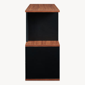 Beistelltisch Trond 80x29x60 cm Schwarz/Walnussoptik [en.casa]