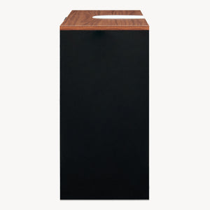 Waschbeckenunterschrank Trond 60x66x30 cm Schwarz/Walnussoptik [en.casa]