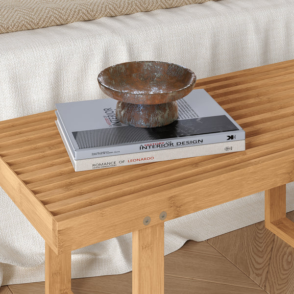 Sitzbank Aarela 91x41x38 cm Bambus [en.casa]