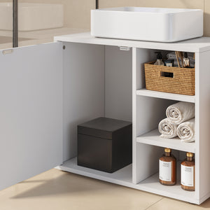 Waschbeckenunterschrank Kulaik 51x60x32 cm Weiß [en.casa]