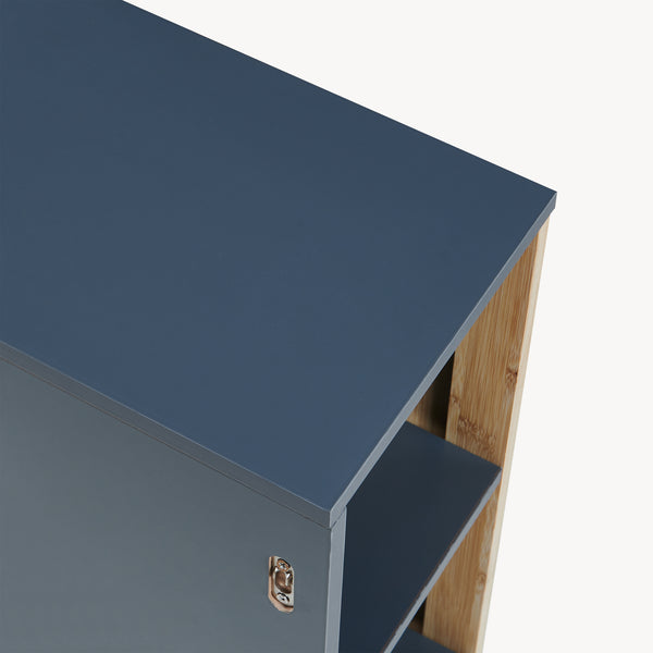 Hängeschrank Svanes 60x30x20 cm Dunkelgrau/Natur [en.casa]