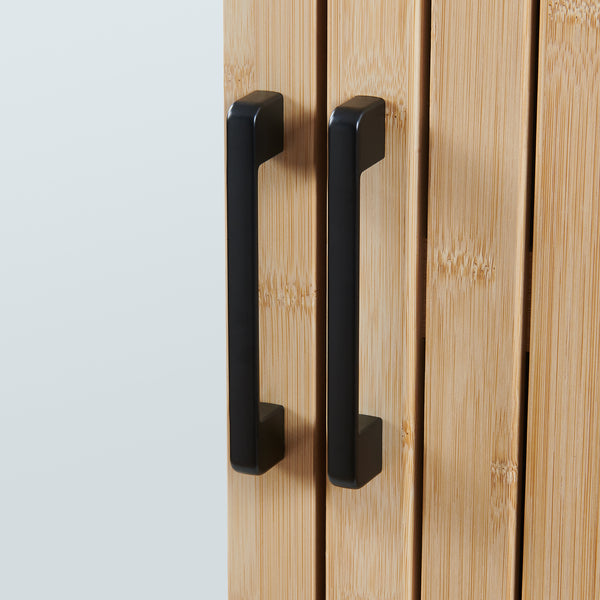 Spiegelschrank Svanes 58x56x13 cm Dunkelgrau/Natur [en.casa]