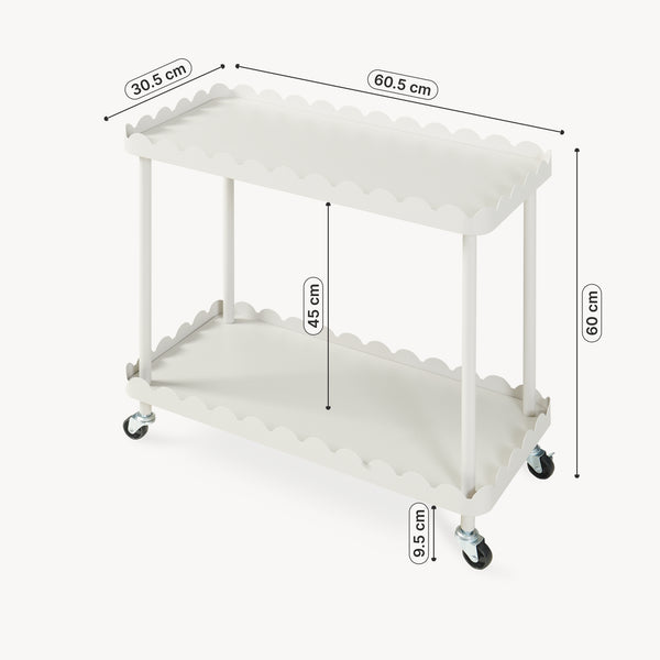 Servierwagen Bolmanralu 60x61x31 cm Grau [en.casa]
