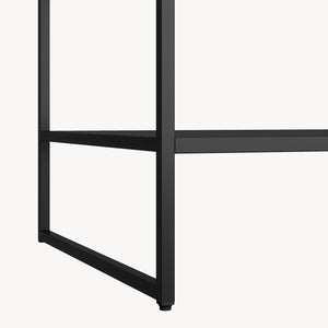 Beistelltisch Salsnes 53x51x51 cm mit Ablage Stahl Schwarz [en.casa]