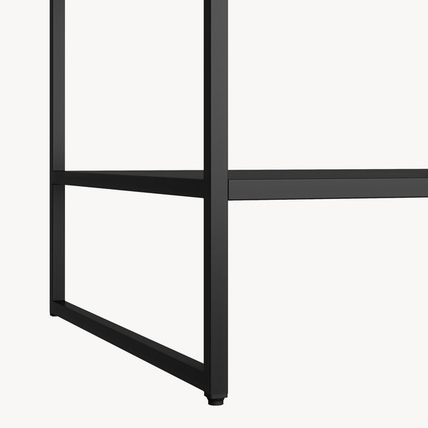 Beistelltisch Salsnes 53x51x51 cm mit Ablage Stahl Schwarz [en.casa]