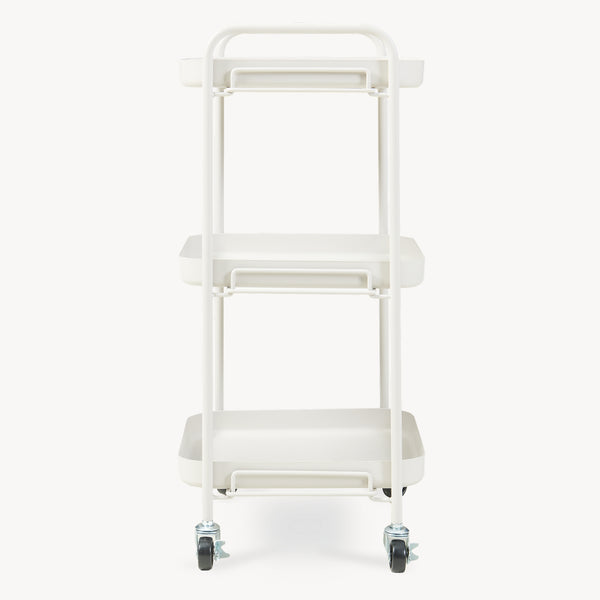 Servierwagen Kelevn 67x33x31 cm Stahl Grau [en.casa]