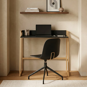Schreibtisch Kuomi 84x73x47 cm Beige/Dunkelgrau [en.casa]