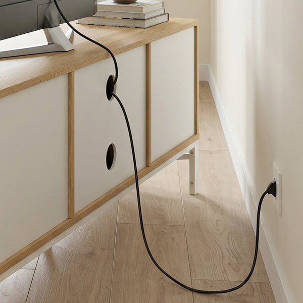 Fernsehschrank Kerrköndam 120x40x46 cm Eicheoptik/Weiß [en.casa]