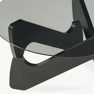 Couchtisch Reypio Ø70x35 cm Schwarz/Grau [en.casa]