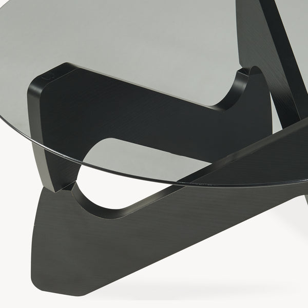 Couchtisch Reypio Ø70x35 cm Schwarz/Grau [en.casa]