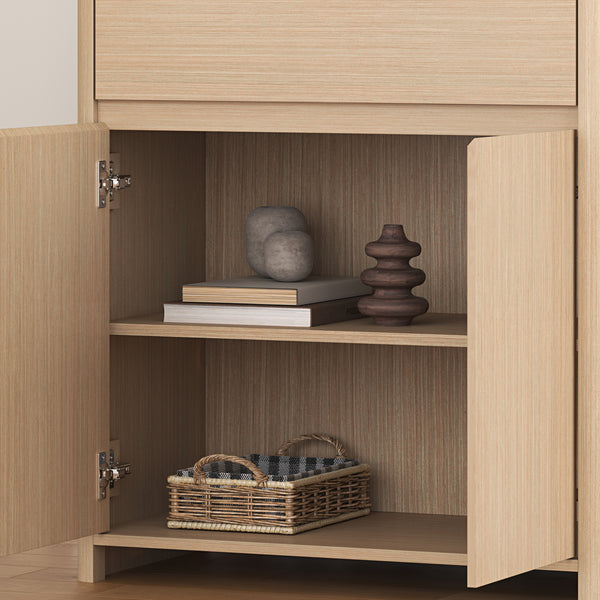 Beistellschrank Takranmaa 88x79x39 cm Eicheoptik [en.casa]