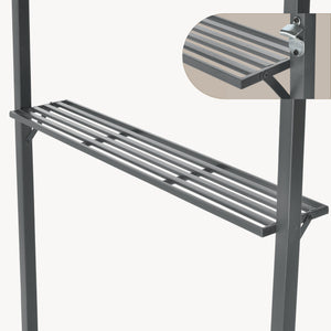 Grillpavillon Parga 250x241x151 cm Dunkelgrau [en.casa]