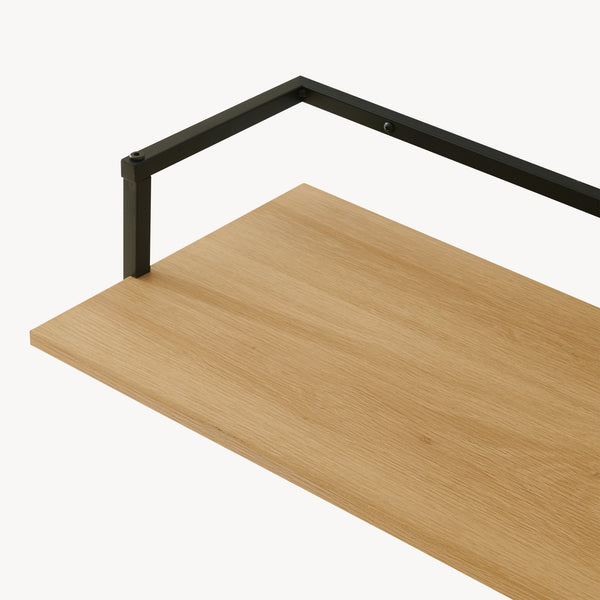 Wandgarderobe Evje 80x30x20 cm Eicheoptik/Schwarz [en.casa]