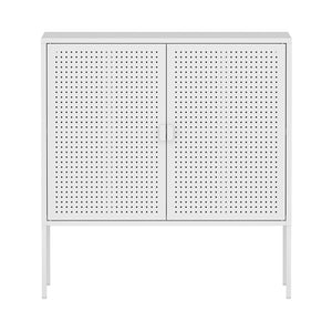 Sideboard Castelli 82,5 x 80 x 40 cm Weiß Stahl [en.casa]