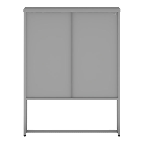 Büroschrank Sund mit 3 Schubladen 105x80x40 cm Grau [en.casa]