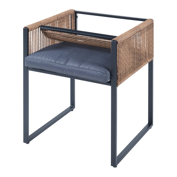 Gartenmöbelset Accadia 3-tlg. Schwarz/Braun [casa.pro]