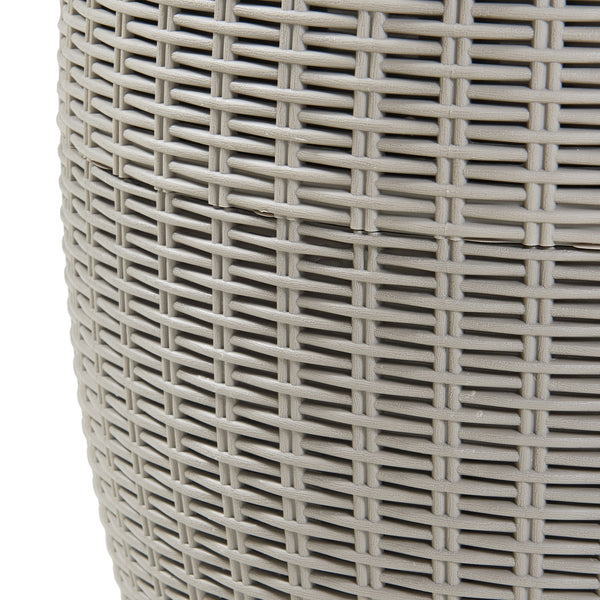 Kühlbox-Hocker Avetrana 44xØ40 cm Hellbraun [casa.pro]