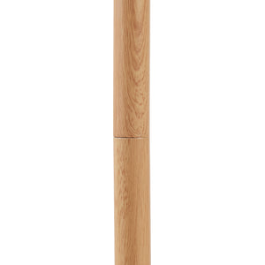 Stehleuchte Banchory Metall 163 cm Holzoptik/Weiß [lux.pro]