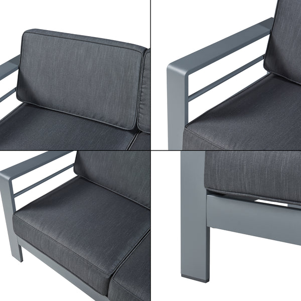 Outdoor-Bank mit Tisch Avise Aluminium [casa.pro]