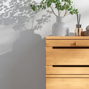 Badezimmerschrank Epind 75x33x30 cm Bambus Natur [en.casa]