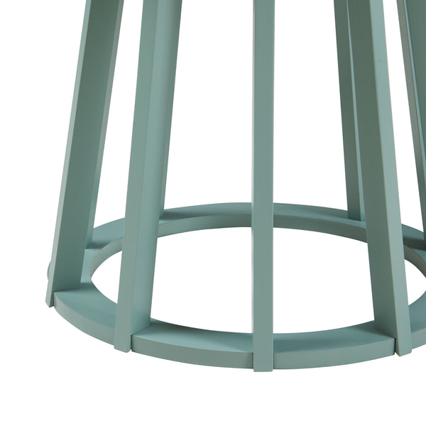 Beistelltisch Lensuu 48xØ48 cm Pastellgrün/Eiche [en.casa]