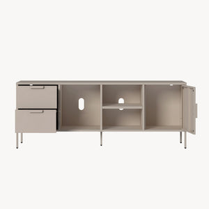 Fernsehschrank Kliri Stahl 150x35x58 cm Kamelfarben [en.casa]