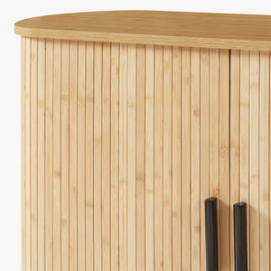 Beistellschrank Tvedestrand 100x40x80 cm Natur/Schwarz [en.casa]