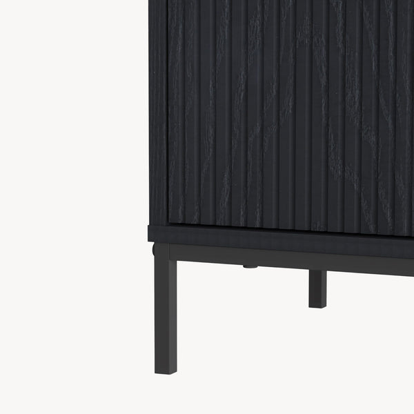 Kommode Nykapin 80x80x40 cm Schwarz [en.casa]