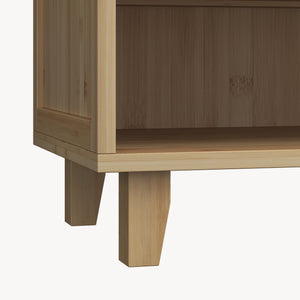 Schuhschrank Sirgerg 91x72x35 cm Bambus Natur [en.casa]