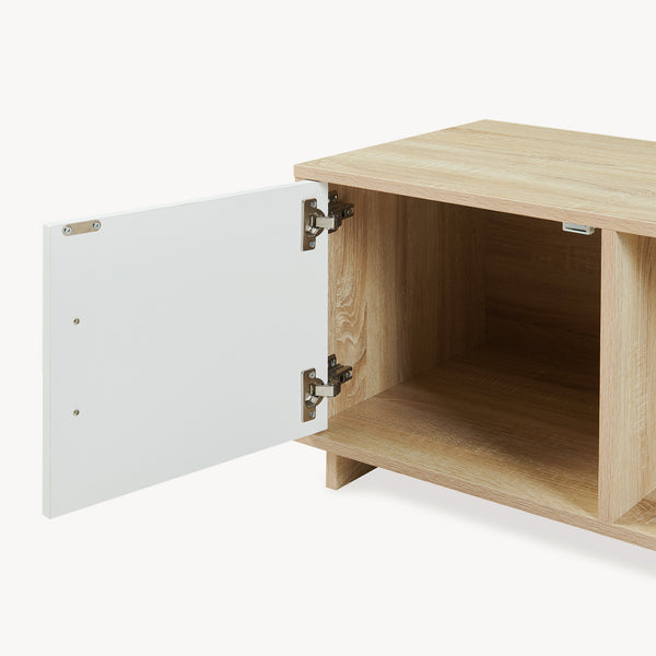 Couchtisch Kenta 80x45x40 cm Sonoma-Eicheoptik/Weiß [en.casa]