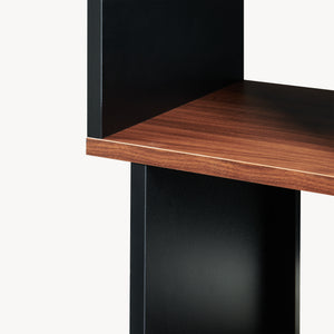 Beistelltisch Trond 50x33x29 cm Schwarz/Walnussoptik [en.casa]