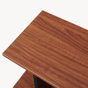 Beistelltisch Trond 80x29x60 cm Schwarz/Walnussoptik [en.casa]