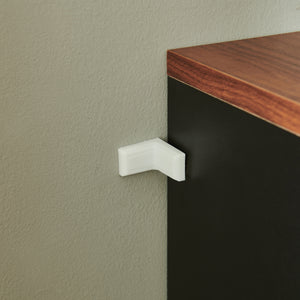 Toilettenpapierhalter Trond 76x18x18 cm Schwarz/Walnussoptik [en.casa]