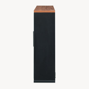 Spiegelschrank Trond 50x60x15 cm Schwarz/Walnussoptik [en.casa]