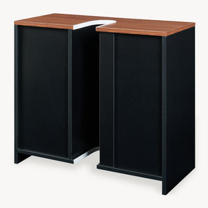 Waschbeckenunterschrank Trond 60x66x30 cm Schwarz/Walnussoptik [en.casa]