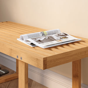 Sitzbank Aarela 91x41x38 cm Bambus [en.casa]