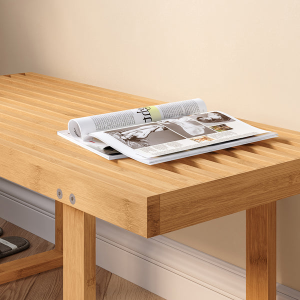Sitzbank Aarela 91x41x38 cm Bambus [en.casa]