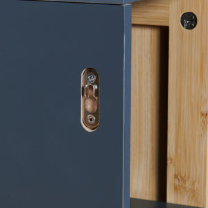 Hängeschrank Svanes 60x30x20 cm Dunkelgrau/Natur [en.casa]