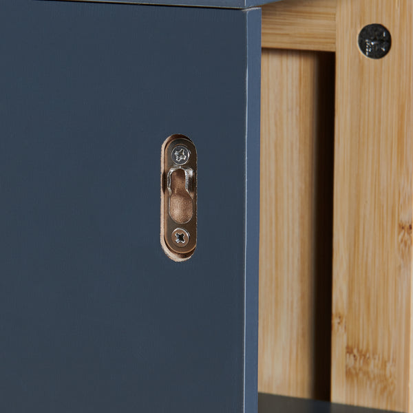 Hängeschrank Svanes 60x30x20 cm Dunkelgrau/Natur [en.casa]