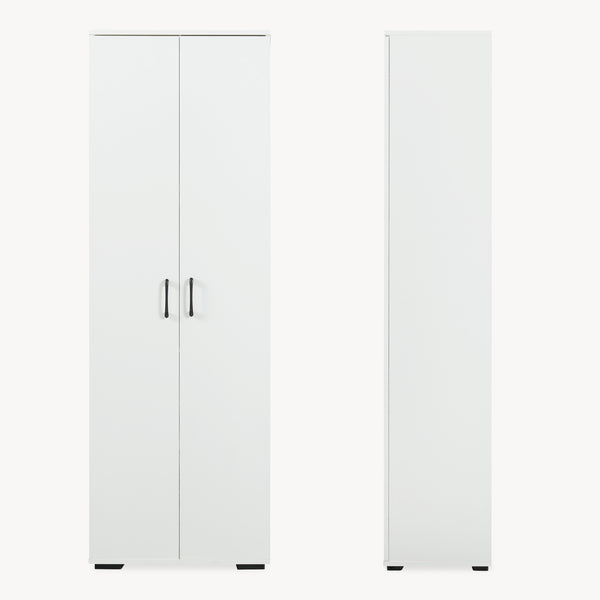 Kleiderschrank Chalvefted 175x60x35 cm Weiß [en.casa]