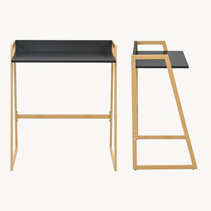 Schreibtisch Kuomi 84x73x47 cm Beige/Dunkelgrau [en.casa]