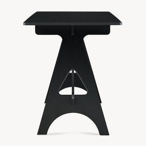 Schreibtisch Bostenenna 120x60x75 cm Schwarz mit Holzmaserung [en.casa]