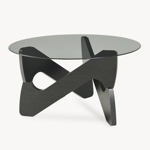 Couchtisch Reypio Ø70x35 cm Schwarz/Grau [en.casa]