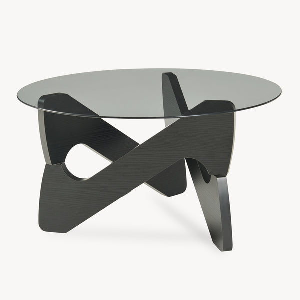 Couchtisch Reypio Ø70x35 cm Schwarz/Grau [en.casa]